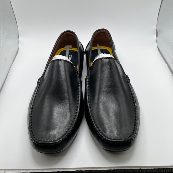 NWOB Men's Cole Haan Grand+ Venetian Driver size 8 wide black leather loafers - Picture 2 of 8
